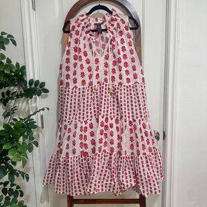 Red / White Patterned Dress - Size 2X
